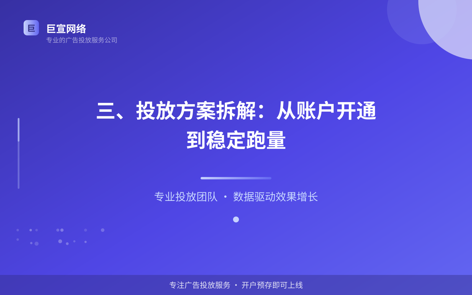 三、投放方案拆解：从账户开通到稳定跑量（服务内容介绍）