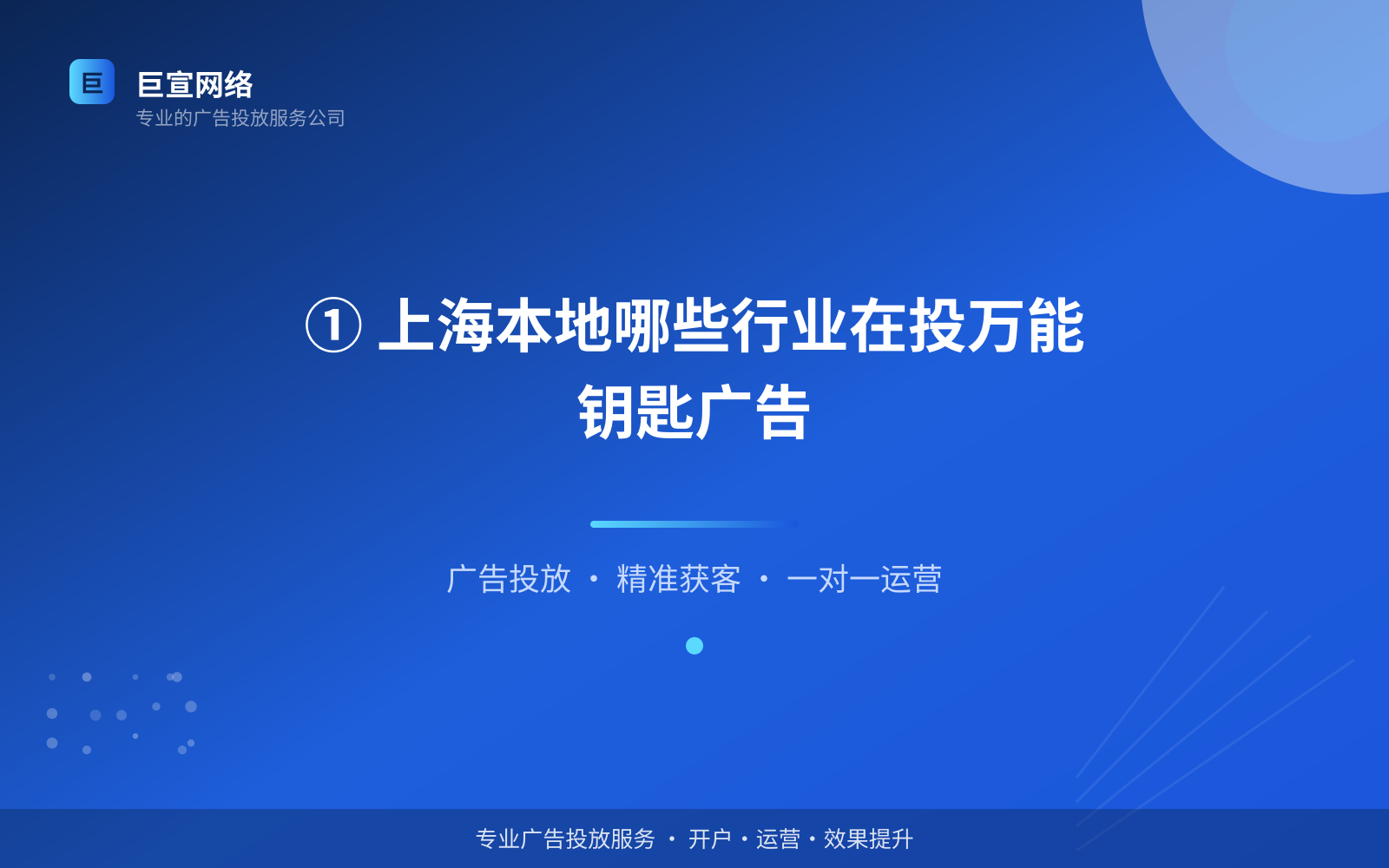 ① 上海本地哪些行业在投万能钥匙广告（投放总览）