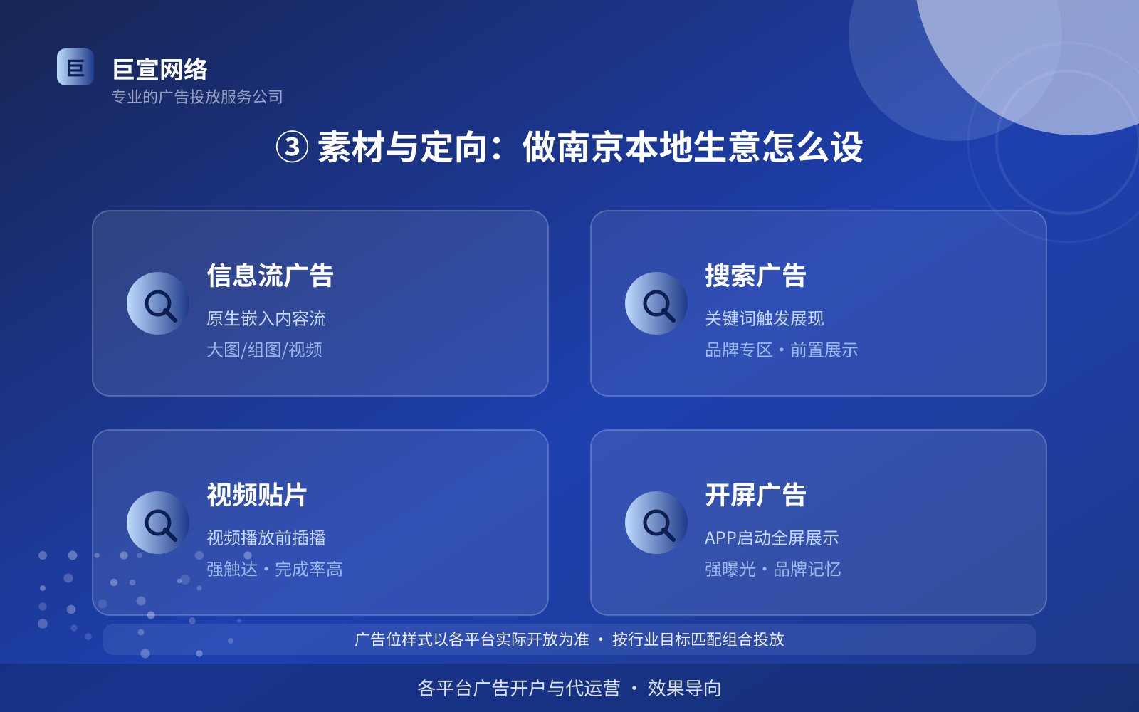 ③ 素材与定向:做南京本地生意怎么设(服务内容介绍) ③ 素材与定向:做南京本地生意怎么设(服务内容介绍)